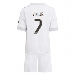 Real Madrid Vinicius Junior #7 Hjemmebanetrøje Børn 2025-26 Kortærmet (+ Korte bukser)